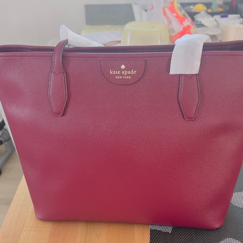 Kate Spade Deep Red Tote Bag
